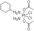 结构式 CAS# 129580-63-8, 顺式-二氯-反式-二乙酸-氨-环己胺合铂