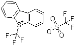 structure of CAS# 129946-88-9, S-(Trifluoromethyl)dibenzothiophenium trifluoromethanesulfonate
