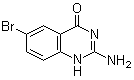 结构式 CAS# 130148-53-7, 2-氨基-6-溴-4(1H)-喹唑啉酮