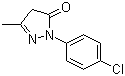 structure of CAS# 13024-90-3, 1-(4-Chlorophenyl)-3-methyl-2-pyrazolin-5-one;2-(4-Chlorophenyl)-5-methyl-2,4-dihydro-3H-pyrazol-3-one