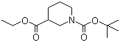 structure of CAS# 130250-54-3, Ethyl 1-Boc-3-piperidinecarboxylate;1-(tert-Butyl) 3-ethyl 1,3-piperidinedicarboxylate
