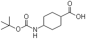 结构式 CAS# 130309-46-5, 4-(叔丁氧羰基氨基)环己烷羧酸