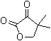 structure of CAS# 13031-04-4, 4,4-Dimethyl-2,3-furandione;4,5-Dihydro-4,4-dimethyl-2,3-furandione; Dihydro-4,4'-dimethyl-2,3-furandione; Ketopantolactone; Tetrahydro-4,4-dimethyl-2,3-furandione; alpha-Ketopantolactone