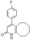 结构式 CAS# 132812-72-7, 4-(4-氟苯基)-5,6,7,8,9,10-六氢环辛烷并[b]吡啶-2(1H)-酮