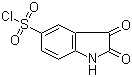 结构式 CAS# 132898-96-5, 2,3-二氧代-2,3-二氢-1H-吲哚-5-磺酰氯