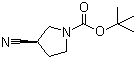 结构式 CAS# 132945-76-7, (R)-1-Boc-3-氰基吡咯烷; (R)-N-叔丁氧羰基-3-氰基吡咯烷