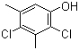 结构式 CAS# 133-53-9, 2,4-二氯-3,5-二甲酚; 2,4-二氯-3,5-二甲基苯酚; 二氯二甲酚