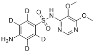 structure of CAS# 1330266-05-1, Sulfadoxine-d4;4-Amino-N-(5,6-dimethoxy-4-pyrimidinyl)(2H4)benzenesulfonamide
