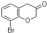 结构式 CAS# 133118-80-6, 8-溴-2H-1-苯并吡喃-3(4H)-酮