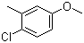 结构式 CAS# 13334-71-9, 4-氯-3-甲基苯甲醚