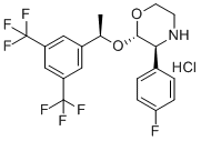 structure of CAS# 1333998-27-8, Fosaprepitant Morpholine Hydrochloride;(2S,3S)-2-[(1R)-1-[3,5-bis(trifluoromethyl)phenyl]ethoxy]-3-(4-fluorophenyl)morpholine;hydrochloride