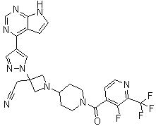 结构式 CAS# 1334298-90-6, Itacitinib