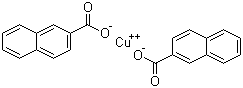 结构式 CAS# 1338-02-9, 环烷酸铜