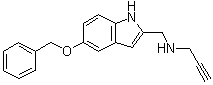 结构式 CAS# 133845-63-3, 5-苄氧基-N-2-丙炔-1-基-1H-吲哚-2-甲胺