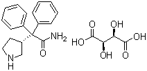 结构式 CAS# 134002-26-9, 3-(S)-(1-甲酰胺基-1,1-二苯基甲基)吡咯烷-L-酒石酸盐