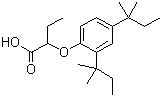 结构式 CAS# 13403-01-5, 2-(2,4-二特戊基苯氧基)丁酸