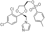 structure of CAS# 134071-44-6, cis-[2-(2,4-Dichlorophenyl)-2-(1H-imidazol-1-ylmethyl)-1,3-dioxolan-4-yl]methyl-4-methylbenzenesulphonate