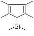 structure of CAS# 134695-74-2, Trimethyl(2,3,4,5-tetramethyl-2,4-cyclopentadien-1-yl)silane