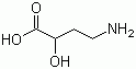 structure of CAS# 13477-53-7, 2-Hydroxy-4-amino butanoic acid;4-Amino-2-hydroxybutanoic acid; HABA