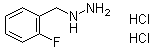 structure of CAS# 1349715-77-0, [(2-Fluorophenyl)methyl]hydrazine hydrochloride (1:2)