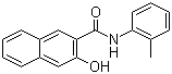 结构式 CAS# 135-61-5, 色酚 AS-D; 冰染偶合组分 18; N-(3-羟基-2-萘甲酰基)邻甲苯胺
