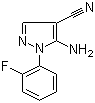 结构式 CAS# 135108-48-4, 5-氨基-1-(2-氟苯基)-1H-吡唑-4-甲腈