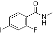 结构式 CAS# 1351185-56-2, 2-氟-4-碘-N-甲基苯甲酰胺