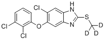 structure of CAS# 1353867-93-2, Triclabendazole-D3;6-chloro-5-(2,3-dichlorophenoxy)-2-(trideuteriomethylsulfanyl)-1H-benzimidazole