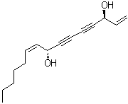 结构式 CAS# 1354638-93-9, (3S,8R,9Z)-1,9-十五碳二烯-4,6-二炔-3,8-二醇