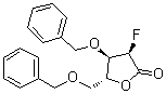 结构式 CAS# 1355049-97-6, 2-脱氧-2-氟-3,5-二-O-(苯基甲基)-D-核糖酸 gamma-内酯