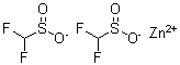 structure of CAS# 1355729-38-2, Zinc difluoromethanesulfinate;Baran reagent