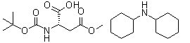 structure of CAS# 135941-84-3, N-[(1,1-Dimethylethoxy)carbonyl]-L-aspartic acid 4-methyl ester compd. With N-cyclohexylcyclohexanamine
