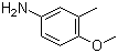 structure of CAS# 136-90-3, 4-Methoxy-3-methylaniline
