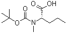 structure of CAS# 136092-78-9, N-(tert-Butoxycarbonyl)-N-methyl-L-norvaline