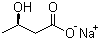 结构式 CAS# 13613-65-5, (R)-(-)-3-羟基丁酸钠盐