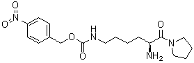 结构式 CAS# 136259-18-2, (S)-[5-氨基-6-氧代-6-(1-吡咯烷基)己基]-氨基甲酸(4-硝基苯基)甲基酯