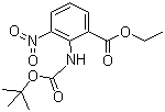 结构式 CAS# 136285-65-9, 2-[叔丁氧羰基氨基]-3-硝基苯甲酸乙酯