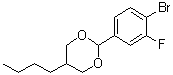 结构式 CAS# 1363339-35-8, 2-(4-溴-3-氟苯基)-5-丁基-1,3-二恶烷