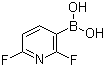 结构式 CAS# 136466-94-9, 2,6-二氟吡啶-3-硼酸