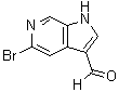 structure of CAS# 1369348-93-5, 5-Bromo-1H-pyrrolo[2,3-c]pyridine-3-carboxaldehyde