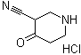 结构式 CAS# 1373253-28-1, 4-氧代-3-哌啶甲腈盐酸盐