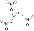 结构式 CAS# 13746-96-8, 硝酸钕(III)水合物