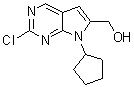 structure of CAS# 1374639-77-6, 2-Chloro-7-cyclopentyl-7H-pyrrolo[2,3-d]pyrimidine-6-methanol