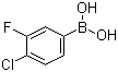 结构式 CAS# 137504-86-0, 4-氯-3-氟苯硼酸