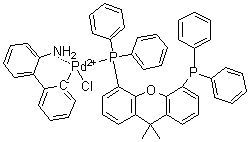 结构式 CAS# 1375325-77-1, [2'-(氨基)[1,1'-联苯]-2-基]氯[[5-(二苯基膦基)-9,9-二甲基-9H-氧杂蒽-4-基]二苯基膦]钯