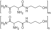 结构式 CAS# 137629-32-4, 聚(3-羟丙基)-DL-天冬酰胺