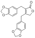 structure of CAS# 137809-97-3, 2,3-Bis(3,4-methylenedioxybenzyl)but-2-en-4-olide;2,3-Di(3',4'-methylenedioxybenzyl)-2-buten-4-olide