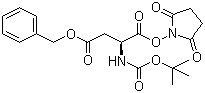 structure of CAS# 13798-75-9, Boc-L-aspartic acid 4-benzyl 1-(N-hydroxysuccinimide) ester;Boc-Asp(OBzl)-OSu
