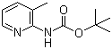结构式 CAS# 138343-75-6, 2-(N-叔丁氧羰基氨基)-3-甲基吡啶