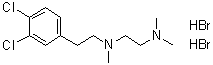 结构式 CAS# 138356-21-5, N-[2-(3,4-二氯苯基)乙基]-N,N',N'-三甲基-1,2-乙二胺二氢溴酸盐
